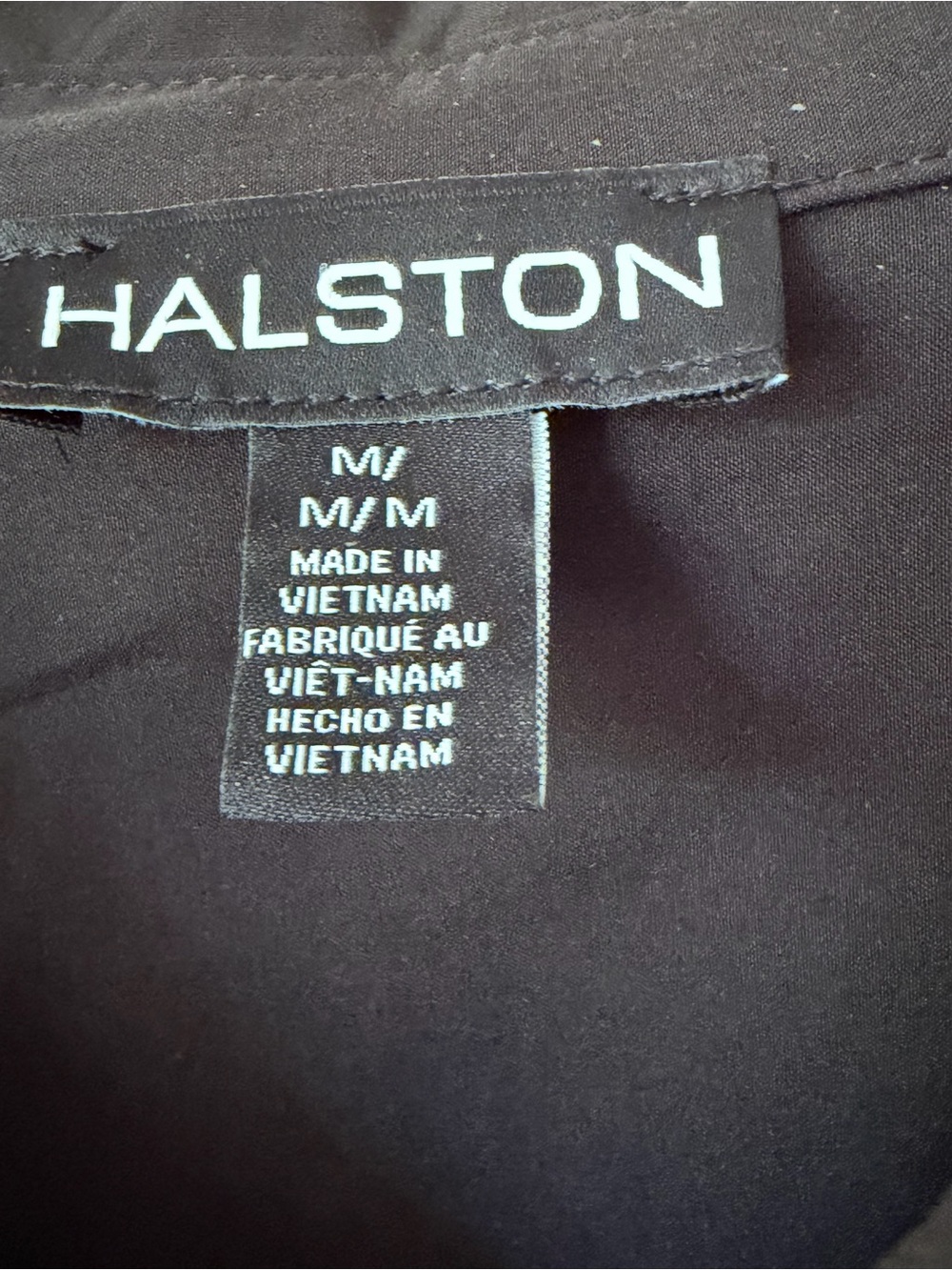 Halston Heritage Black Short-Sleeve Shirt Dress with Tie Waist - Picture 5 of 6